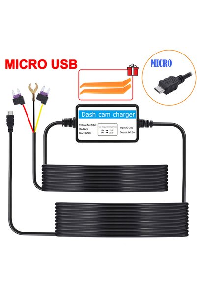 Choice X25-MICRO USB Hardwire Kit Car DVR Dashcam Camera for Low Vol Protecti...