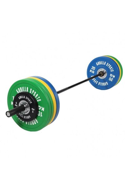 Gorilla Sports Set de haltere cu discuri de protecție Olympia PRO 140 kg