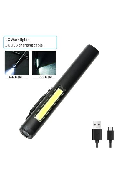 Choice Style B USB Rechargeable UV Flashlight 4 In 1(UV/LED/COB)Multifunction...