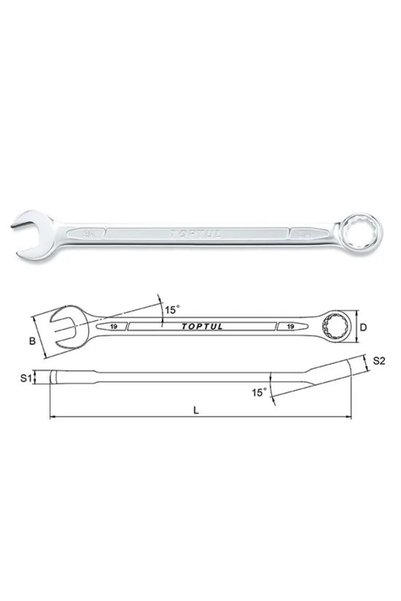 TOPTUL Cheie combinata lunga 22 mm AAEA2222