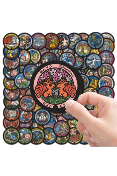 BANDAI 108Pcs 108Pcs Pocket Monster Patches Stickers Waterproof Cartoon Graff...