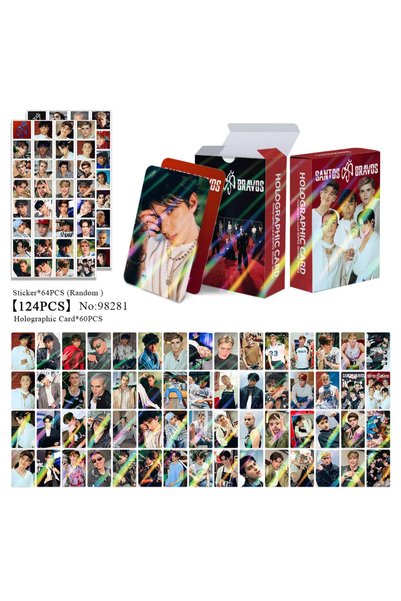 BANDAI 98 Hot 124Pcs SANTOS BRAVOS Holographic Lomo Cards Fans Collection Pho...