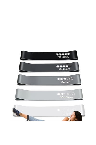 Choice Gray Portable Resistance Band, Elastic Workout Band for Strength Train...