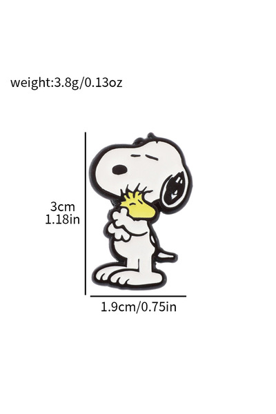 BANDAI XZ2328-2 Cute cartoon puppy enamel brooch Peanuts comic dog Backpack c...