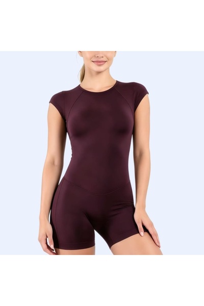 Choice ملابس رياضية نسائية قصيرة الأكمام بدون خياطة وبدون ظهر من S Espresso N...