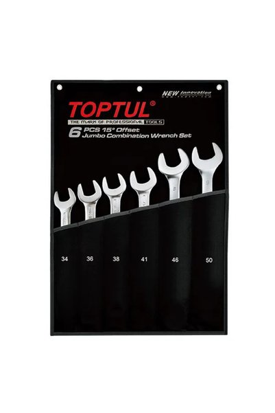 TOPTUL Set de chei combinate metrice cu decalaj 15° , 6 bucăți GPAB0601