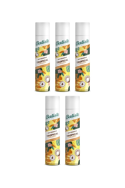 Batiste Pachet de 5 șampon uscat tropical, 200 ml