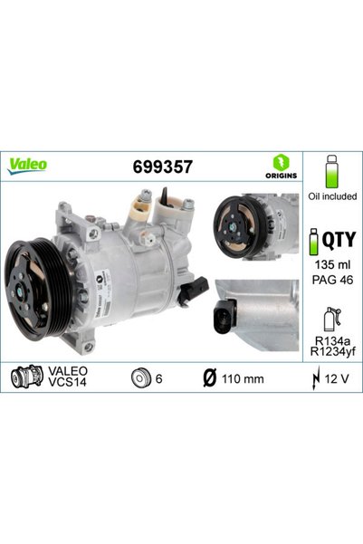 VALEO Compresor, climatizare 699357