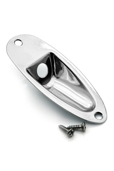 Choice Chrome 1Pc 1/3/5Pcs Guitar 6.35mm Boat Style Jack Plate 1/4 Inch Outpu...