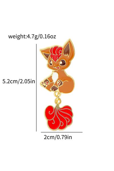 BANDAI Cartoon Brooch Mew Snorlax Enamel Pins with Pokeball Charm Pendant Car...
