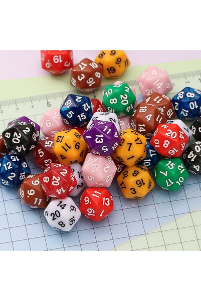 Choice 10 قطع متنوعة من مكعبات الأكريليك D20 متعددة الأوجه، مستلزمات تعليمية ...