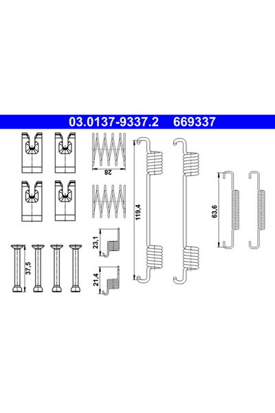 Ate Set accesorii, saboti frana parcare 03.0137-9337.2