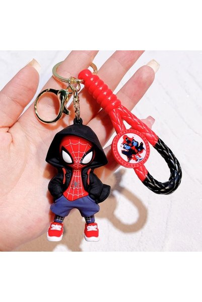 Choice Opp 1pcs SEGA Cartoon Spider-Man Hoodies Design Car Keychain Bag Charm...