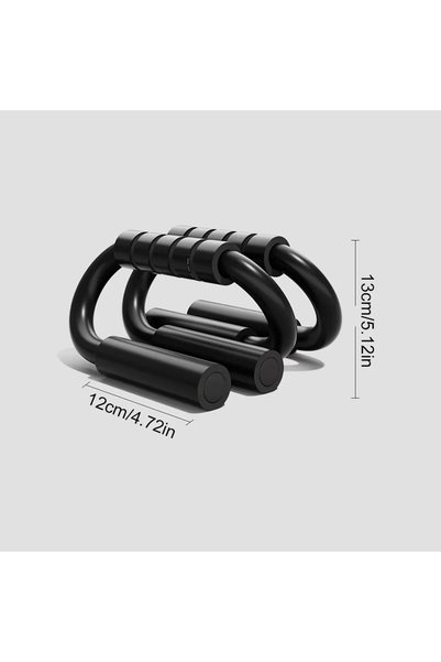 Choice Black S-Type Push Up Support Anti-Skid Foam Handle Thickened Steel Pip...