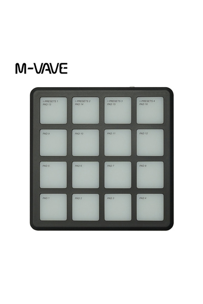 Choice ميني باد-أسود M-VAVE SMC PAD جهاز تحكم MIDI لاسلكي محمول بـ 16 لوحة من...