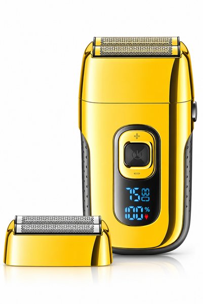 Primo Plus V-332 Professional Men's Razor, Independent Double Blades, (Gold)