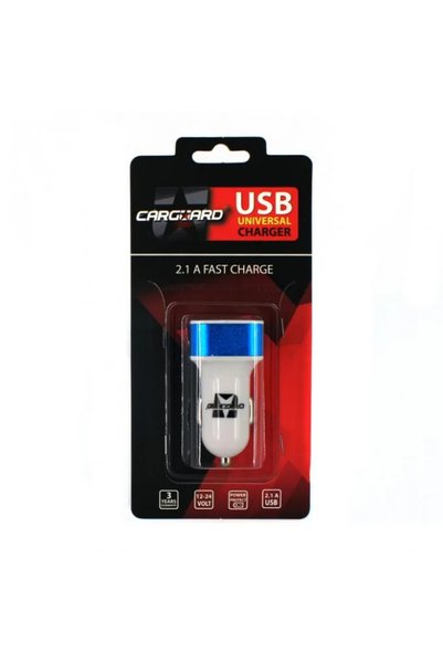 CarGuard Φορτιστής USB για αναπτήρα αυτοκινήτου 2100mA, Διάφορα χρώματα UCC002V
