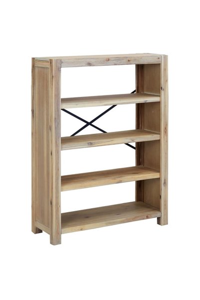 vidaxl Bibliotecă cu 4 rafturi, 80x30x110 cm, lemn masiv de acacia