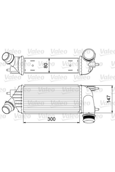 VALEO Интеркулер, компресор 818583