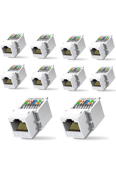 Generic موصل RJ45 من الفئة 6 بدون أدوات لمقبس Keystone، لا يتطلب أداة تثبيت (...