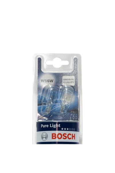 Bosch Bec Pure Light W16W 12V 16W W2,1x9,5d Σετ 2 τεμ. 1987301049