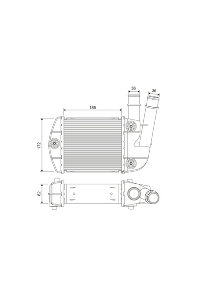 VALEO Intercooler, compresor 818310