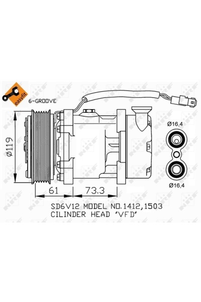 NRF Compresor, climatizare 32275