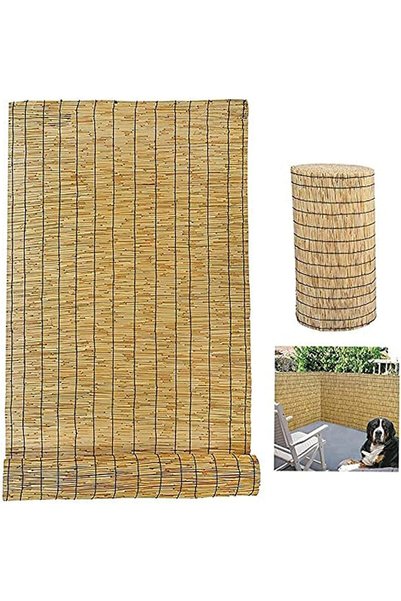 Generic Natural Reed Privacy Fence - Eco-Friendly Bamboo Fencing for Gardens,...