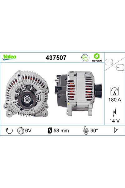 VALEO Генератор / алтернатор 437507