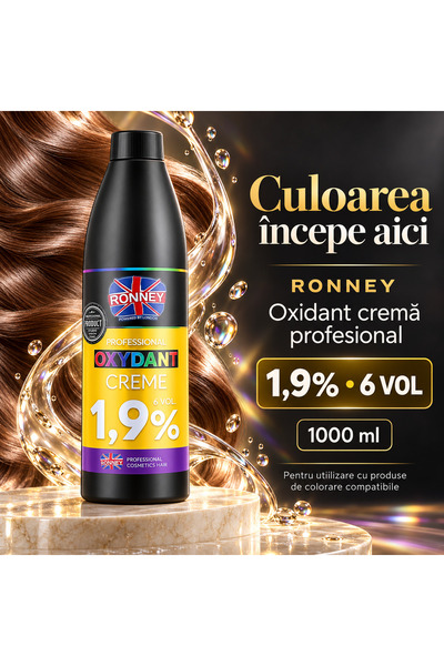 Rooney Ronney Oxidant cremă profesional 1,9%, 6 vol., 1.000 ml