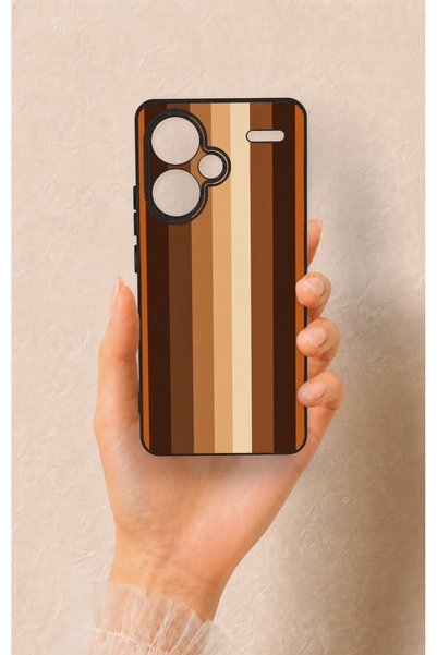 Vip Case حافظة سيليكون متوافقة مع Redmi Note 13 Pro Plus بنمط خطوط الخريف