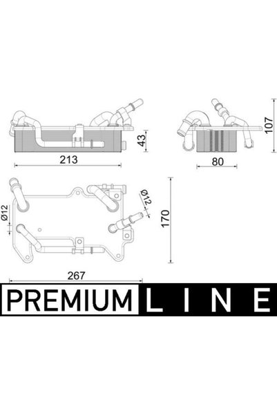 MAHLE Ψυγείο λαδιού, αυτόματο κιβώτιο ταχυτήτων CLC 284 000P