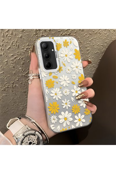 CHICASELUX Samsung Galaxy A35 Compatible Spring Daisy Print Case, Durable, Cute.