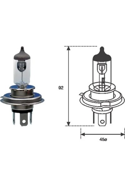 MAGNETI MARELLI Bec H4 12V 60/55W P43t 002555100000