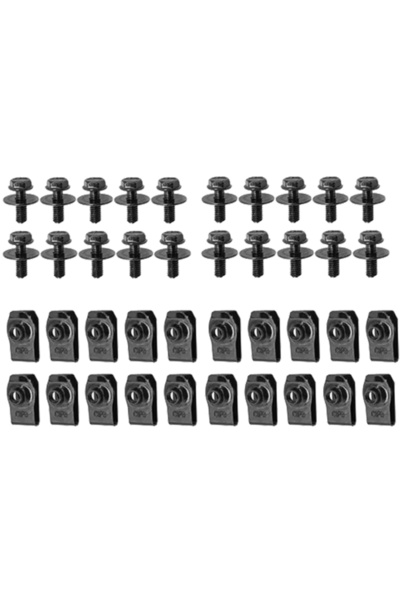 Choice 40pcs Mixed Car Body Bolts U Type Nut Clips M6 Automobile Bumper Fende...