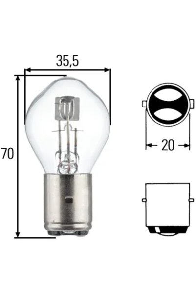 Hella Bec S2 12V 35/35W BA20d 8GD002084131