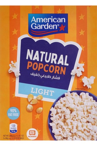 american garden فشار طبيعي خفيف للتحضير في الميكروويف، خالٍ من الغلوتين، 240 ...