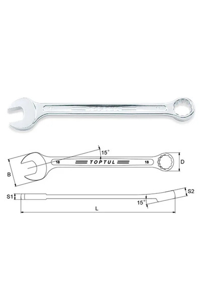 TOPTUL Combination wrench 8 mm AAEW0808
