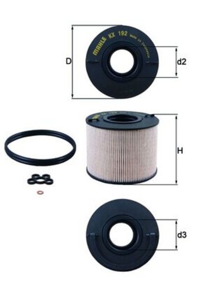 MAHLE Горивен филтър KX 192D
