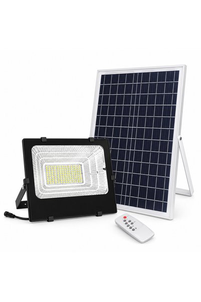 Generic Brand Proiector LED Solar 300W pentru Exterior, cu Panou Solar Separa...