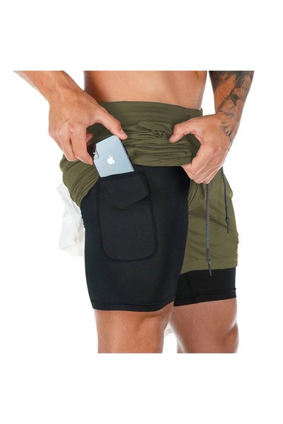 Choice M 2026 Camo Running Shorts Men Gym Sports Shorts 2 In 1 Quick Dry Work...