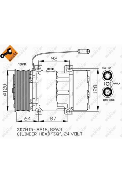 NRF Compresor, climatizare 32709