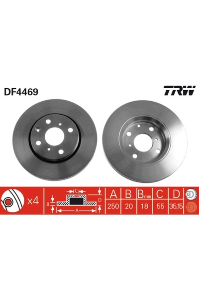 TRW Disc frana DF4469