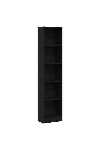 vidaxl Bibliotecă stejar negru 40x24x176 cm lemn prelucrat
