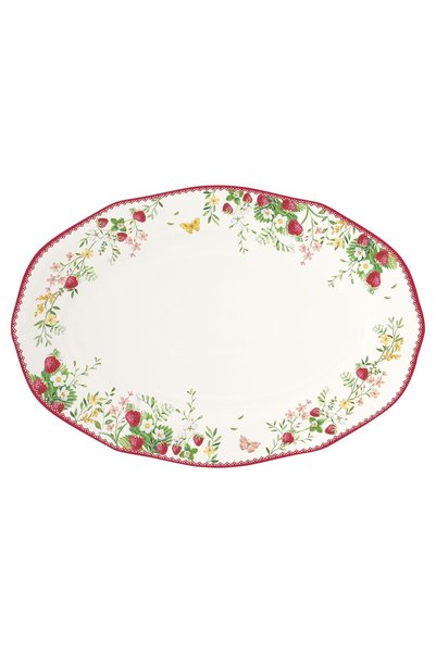 EasyLife Πιατέλα σερβιρίσματος, από πορσελάνη, 36 x 25 εκ.,  "Jardin des Frai...