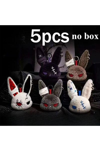 Choice no box Hot Gothic Bunny Plush Keychain RabbitBag Charm with Bandage De...