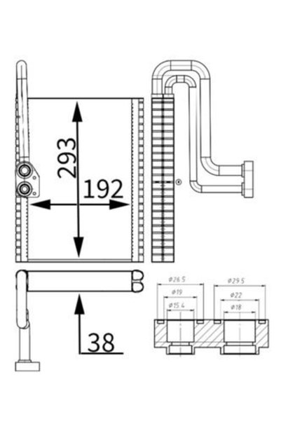 MAHLE Εξατμιστήρας, κλιματισμός AE 169 000S