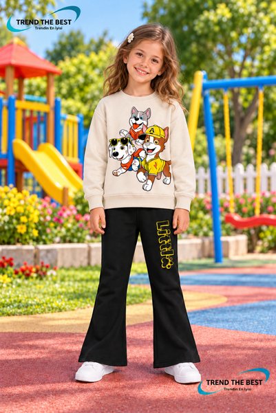TREND THE BEST Trendin En İyisi Winter, Spring, and Autumn Girls' Black Spani...