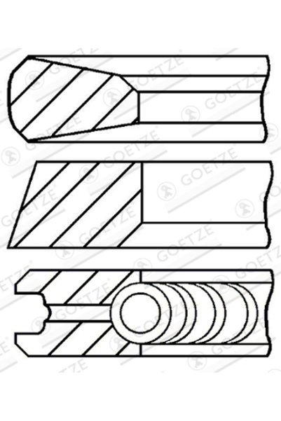 GOETZE ENGINE Комплект бутални сегменти 08-438900-00