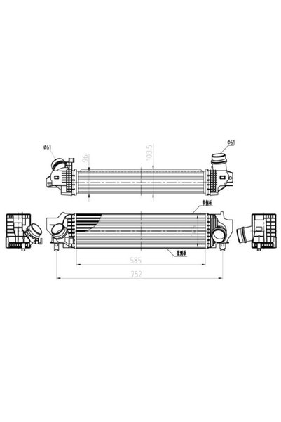 MTR Intercooler, compresor 13054888